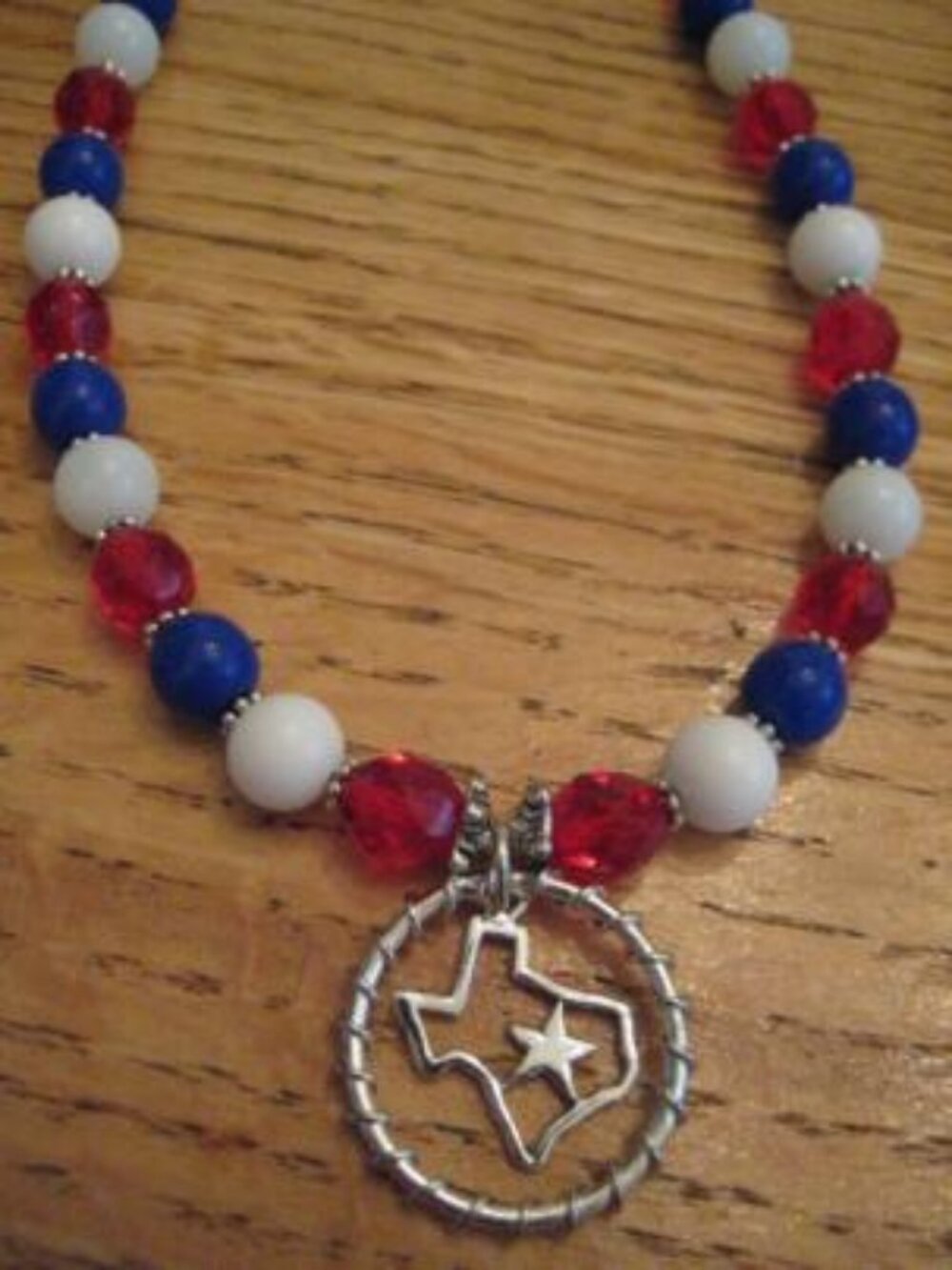 Red, White, and Blue Texas Necklace